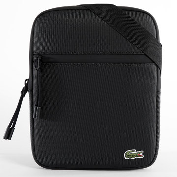 Lacoste - Sacoche Logo Brodé Crocodile Noir