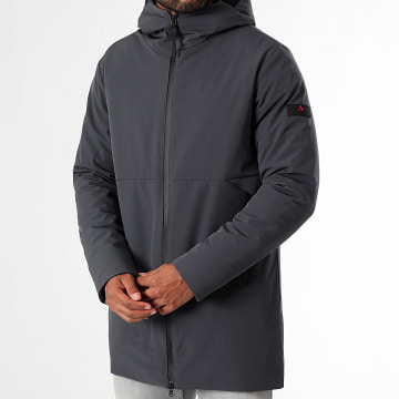 Peuterey - Parka con cappuccio grigio antracite Metide