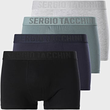 Sergio Tacchini - Set di 4 boxer 92890560 Azzurro Navy Nero Heather Grigio