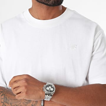 New Balance - Tee Shirt Relaxed Fit MT41533 Blanc