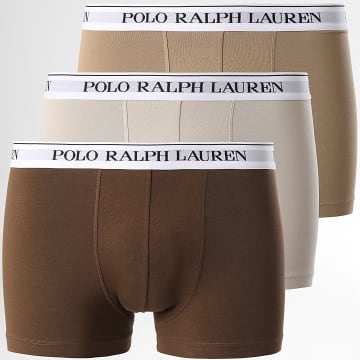 Polo Ralph Lauren - Juego De 3 Calzoncillos Boxer Marrón Beige