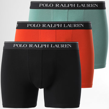 Polo Ralph Lauren - Lot De 3 Boxers Noir Orange Vert