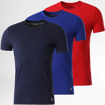 Polo Ralph Lauren - Lot De 3 Tee Shirts Original Player Rouge Bleu Roi Bleu Marine