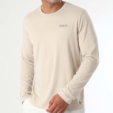 Polo Ralph Lauren - Maglietta a maniche lunghe con logo beige