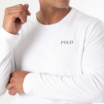 Polo Ralph Lauren - Camiseta blanca de manga larga con logotipo