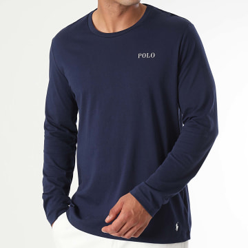 Polo Ralph Lauren - Maglietta a maniche lunghe con logo blu navy