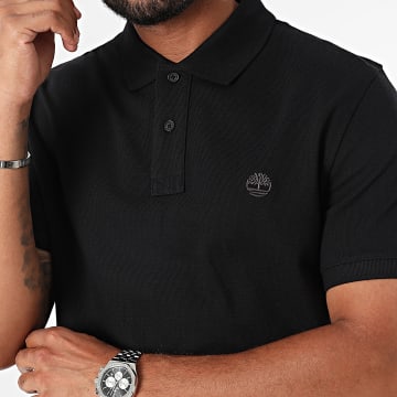 Timberland - Polo Manches Courtes Pique Short Sleeve A6VDP Noir