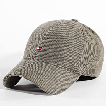 Tommy Hilfiger - Gorra de pana de 6 paneles Flag 2757 verde caqui