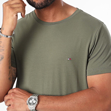 Tommy Hilfiger - Slim Stretch Tee Shirt 0800 Caqui Verde