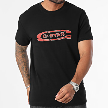 G-Star - Camiseta Destroyed Old Skool Logo D25086-C812 Negro