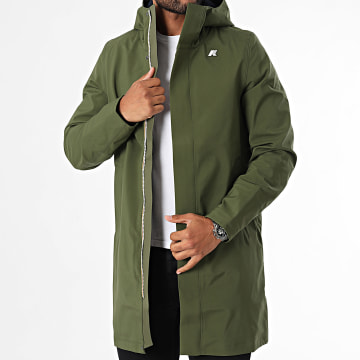 K-Way - Parka Thomas Bonded con cappuccio K7126WW Verde Khaki