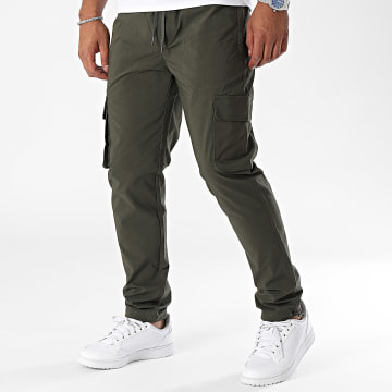 Only And Sons - Pantalon Cargo Slim Common Vert Kaki