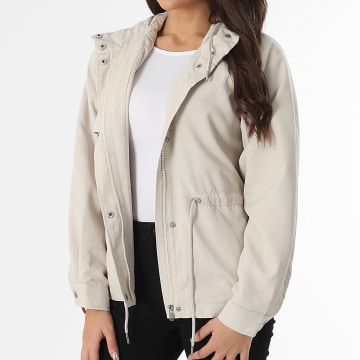 Only - Parka Capuche Femme Chloe Beige