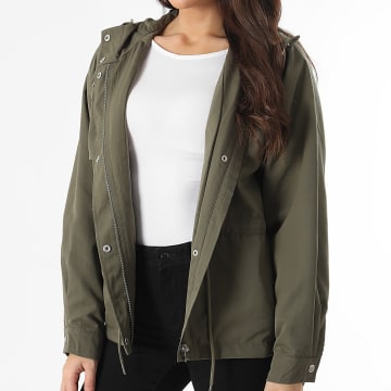 Only - Parka Capuche Femme Chloe Vert Kaki