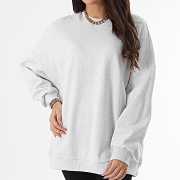 Only - Dames Oversized Crewneck Sweatshirt Daze Licht Heather Grijs