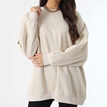 Only - Vrouwen Oversized Crewneck Sweatshirt Daze Beige