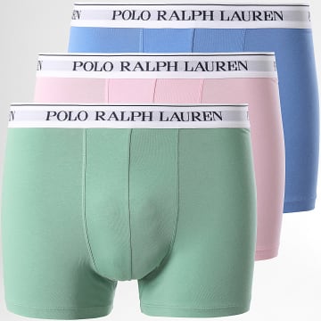 Polo Ralph Lauren - Set di 3 boxer rosa verde blu