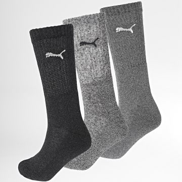 Puma - Lote de 3 Pares de Calcetines Regular Crew 7312 Gris Moteado