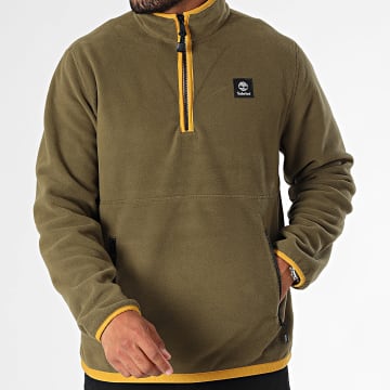 Timberland - A65WK Fleece Sweatshirt met Ritssluiting Khaki Groen