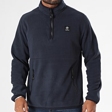 Timberland - A65WK Navy Fleece Sweat Top met Ritssluiting