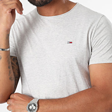 Tommy Jeans - Jaspe Slim Tee 9586 Gris claro