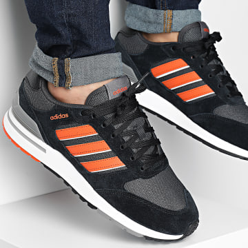 Adidas Sportswear - Manden Run 80s ID1266 Core Zwart Oranje Koolstof