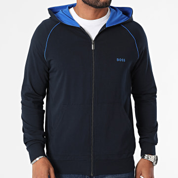 BOSS - Mix en Match Hooded Zip Sweat Top 5055313 marineblauw