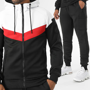 LBO - Ensemble De Survetement Tricolore 0242 Noir Blanc Rouge