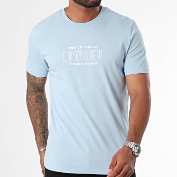 Comportement - Tee Shirt Strech Bleu Clair