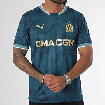 Puma - Maillot De Foot OM Away Jersey Replica 775294 Blauw Marine Doré