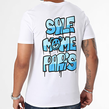 Sale Môme Paris - Tee Shirt Colorfull Graff Blanc Bleu