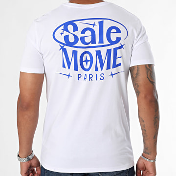 Sale Môme Paris - Tee Shirt Modern Art Blanc Bleu Roi