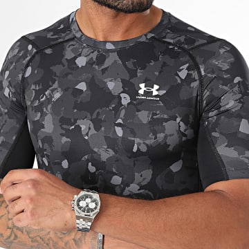 Under Armour - Tee Shirt HeatGear 1386937 Noir Gris Anthracite