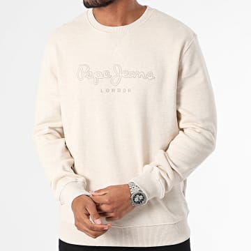 Pepe Jeans - Crewneck Sweat New Nouvel PM582719 Beige Chiné