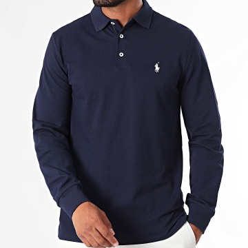 Polo Ralph Lauren - Polo personalizado de manga larga Slim Original Player Azul Marino