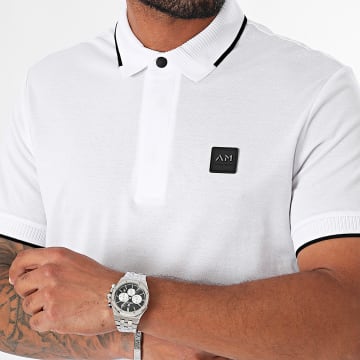 Antony Morato - Polo Manches Courtes Regular Fit Hong Kong MMKS02427 Blanc