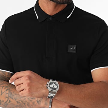 Antony Morato - Hong Kong MMKS02427 Zwart Korte Mouw Poloshirt Regular Fit