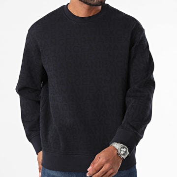 Armani Exchange - Crewneck sweatshirt 6DZMJK-ZJZGZ marineblauw zwart