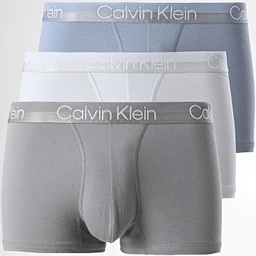 Calvin Klein - Set di 3 boxer dalla struttura moderna NB2970A Blu chiaro Grigio Navy