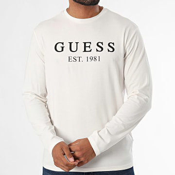 Guess - T-shirt met lange mouwen U4RI11-K6YW0 Beige