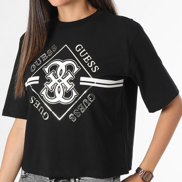 Guess - Camiseta mujer V4BI05-I3Z14 Negro Oro