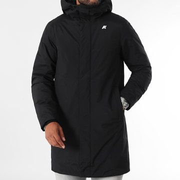 K-Way - Parka larga con capucha Thomas Warm Ottoman K31356W Negro