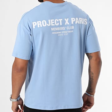 Project X Paris - Tee Shirt Col Rond 2410124 Bleu Clair