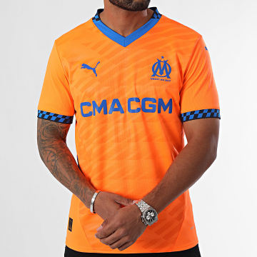 Puma - Camiseta de fútbol OM Tercera Réplica 775300 Naranja