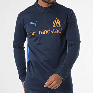 Puma - OM Training 1/4 Zip Top 778222 Navy Zip Neck Sweat Top