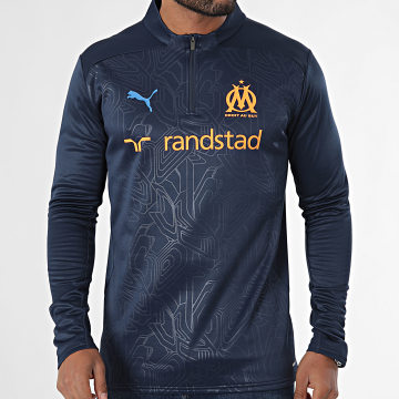 Puma - OM Hybrid Top Sweat Top met ritssluiting 779198 marineblauw