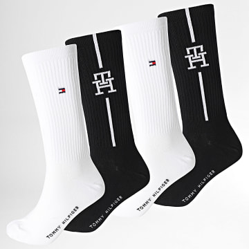 Tommy Hilfiger - Lote de 4 pares de calcetines 2832 Negro Blanco