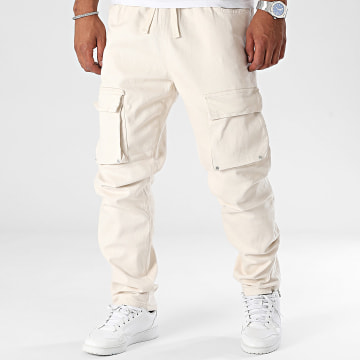 Ikao - Licht Beige Jean Cargo Broek