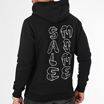 Sale Môme Paris - Tekenen Hoodie Zwart Wit