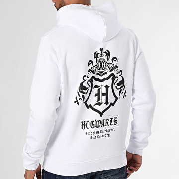 Harry Potter - Felpa con cappuccio Hogwarts Bianco Nero